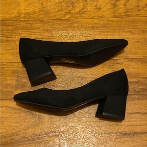 Suede Call It Spring Black Block Heels